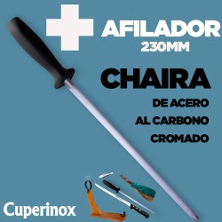 CUPERINOX Jamonero profesional tipo Góndola + Cuchillo Jamonero Alveolos  Acero Inoxidable (240 mm hoja)