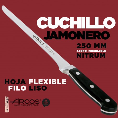 Juego de dos piezas cuchillo jamonero y cuchillo deshuesador Arcos