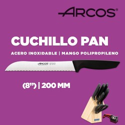 Arcos Juego Cuchillos Cocina y Afilador Cuchillos Cocina Profesional, 7  pzas