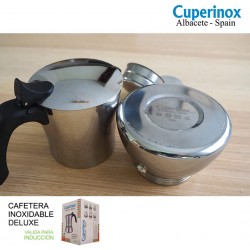 CUPERINOX cafetera italiana 6 tazas, cafetera italiana inducción