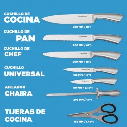 CUPERINOX Juego Cuchillos Cocina  Cuchillos Cocina Profesional