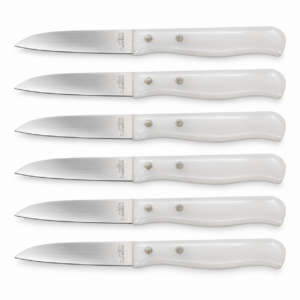 Cuperinox Pearl Elegance – Pack de 6 Cuchillos Patateros Clásico Nácar con Hoja de Acero Inoxidable y Mango Ergonómico – Precisión y Versatilidad