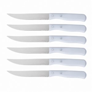 Cuperinox Pearl Elegance – Pack de 6 Cuchillos de Cocina 11 cm con Hoja de Acero Inoxidable y Mango Nácar – Precisión y Elegancia