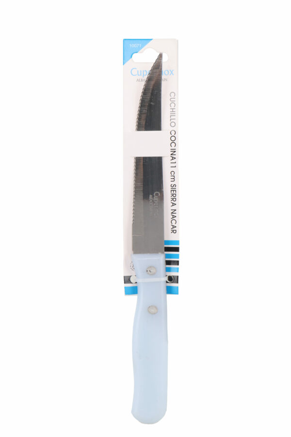 Cuperinox Pearl Elegance – Pack de 6 Cuchillos de Cocina 11 cm con Hoja de Acero Inoxidable Serrada y Mango Nácar – Corte Preciso y Elegancia