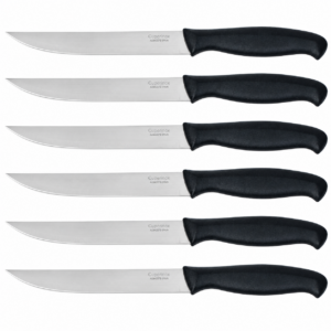 Cuperinox Essential Series – Pack de 6 Cuchillos de Cocina 13 cm con Hoja de Acero Inoxidable y Mango Plástico – Filo Preciso y Ergonómico