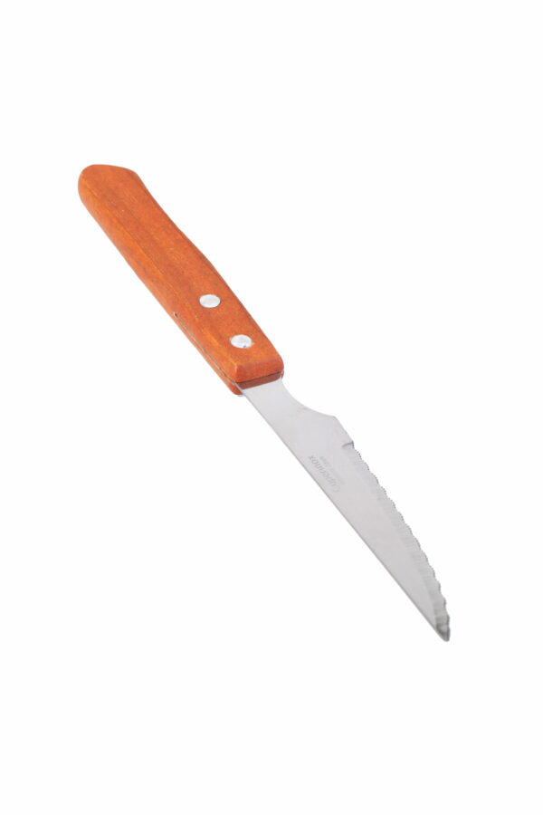 Cuperinox Classic Line – Set de 6 Cuchillos Chuleteros con Hoja de Acero Inoxidable y Mango de Madera – Hoja Microdentada para corte preciso - Imagen 2