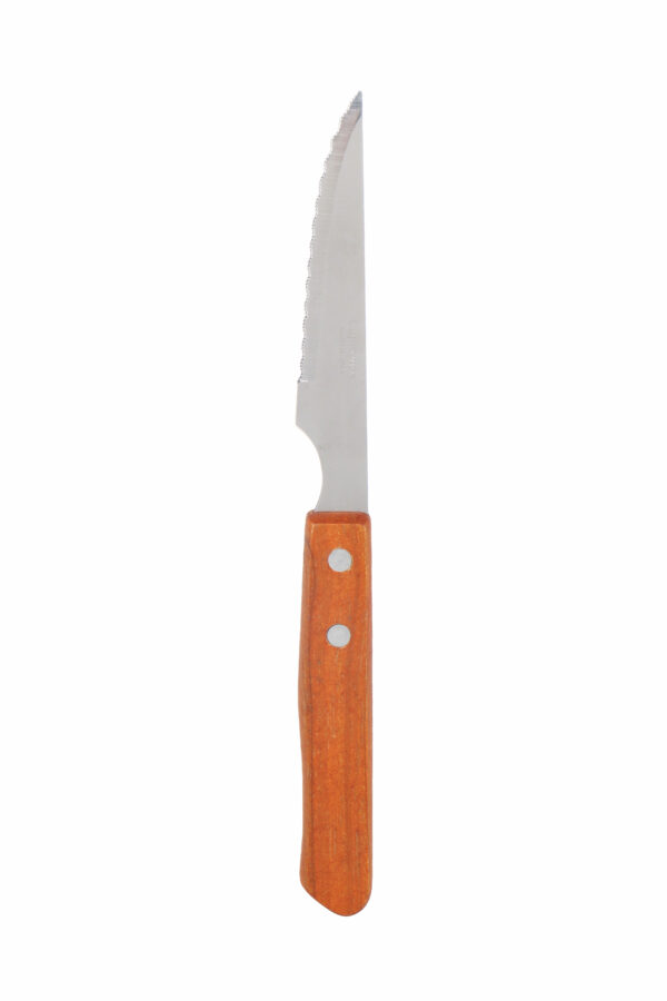 Cuperinox Classic Line – Set de 6 Cuchillos Chuleteros con Hoja de Acero Inoxidable y Mango de Madera – Hoja Microdentada para corte preciso - Imagen 3