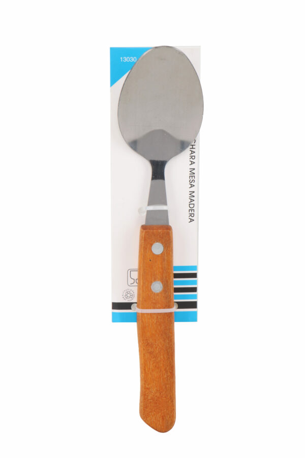 Cuperinox Classic Line – Set de 6 Cucharas de Mesa con Acero Inoxidable y Mango de Madera – Diseño Clásico y Ergonómico
