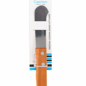Cuperinox Classic Line – Pack de 6 Espátulas para Untar con Hoja de Acero Inoxidable y Mango de Madera – Ideal para Mantequilla, Quesos y Cremas