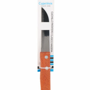 Cuperinox Classic Line – Set de 6 Cuchillos de Cocina con Hoja de Acero Inoxidable y Mango de Madera – Corte Preciso para Uso Diario