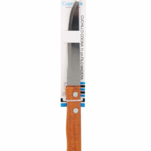 Cuperinox Classic Line – Set de 6 Cuchillos de Cocina 11 cm con Hoja de Acero Inoxidable y Mango de Madera – Filo Liso para Corte Preciso