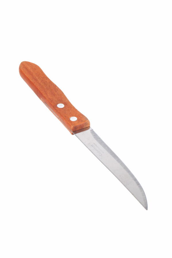 Cuperinox Classic Line – Set de 6 Cuchillos de Cocina 11 cm con Hoja de Acero Inoxidable y Mango de Madera – Filo Liso para Corte Preciso - Imagen 2