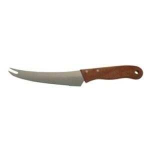 Cuchillo Quesero 15 cm con Mango de Madera | Hoja Acero Inoxidable Lisa | Corte Preciso de Quesos Curados y Semicurados | Estilo Clásico | Apto Lavavajillas