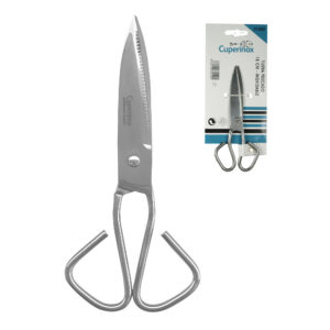 CUPERINOX Kitchen Pro - Tijeras de Cocina 20 cm de Acero Inoxidable | Para Pescado, Carne, Verduras y Pizza | Mango Metálico Robusto | Uso Ambidiestro | Apto Lavavajillas