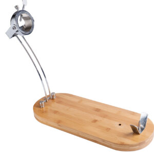 CUPERINOX Soporte Jamonero Profesional de Bambú | Plegable y Giratorio | Incluye Cuchillo Jamonero, Afilador y Funda para Jamón | Diseño Natural y Compacto | Jamoneros Elite Collection