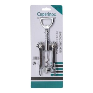 Cuperinox – Sacacorchos Doble Palanca de Acero Inoxidable | Apertura Fácil y Segura | Mango Ergonómico | EasyOpen Line