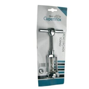 Cuperinox – Sacacorchos Bodeguero Tipo Torno de Acero Cromado | Profesional y Resistente | EasyOpen Line