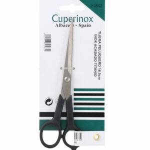 CUPERINOX Stylist Series - Tijera Peluquero Profesional 16,5 cm | Acero Inoxidable Recubierto de Titanio | Corte Preciso y Duradero | Ideal para Cortes de Pelo en Salón