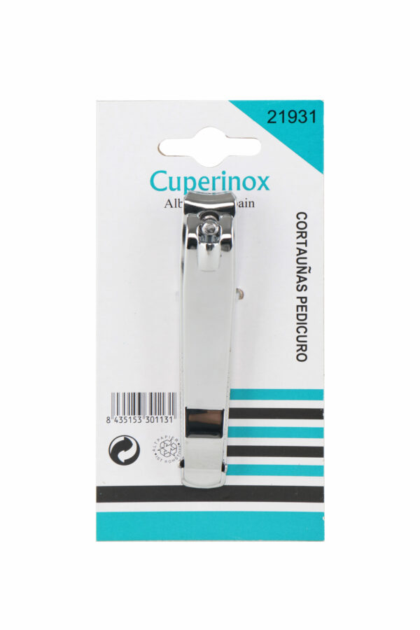 CUPERINOX Beauty Care - Cortauñas Pedicuro Profesional | Acero Inoxidable Resistente | Precisión para Uñas Gruesas y Duras | Uso Doméstico y Profesional | Caja Blanca