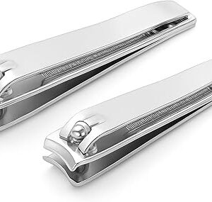 CUPERINOX Beauty Care -Set de 2 Cortauñas Pedicuro Profesional | Acero Inoxidable Resistente | Precisión para Uñas Gruesas y Duras | Uso Doméstico y Profesional | Caja Blanca