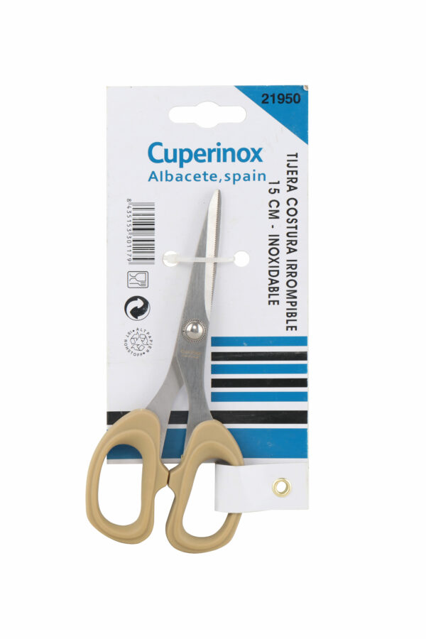 CUPERINOX Couture Series - Tijera Costura Profesional 14 cm | Acero Inoxidable Irrompible | Mango Ergonómico Antideslizante | Corte Preciso y Duradero