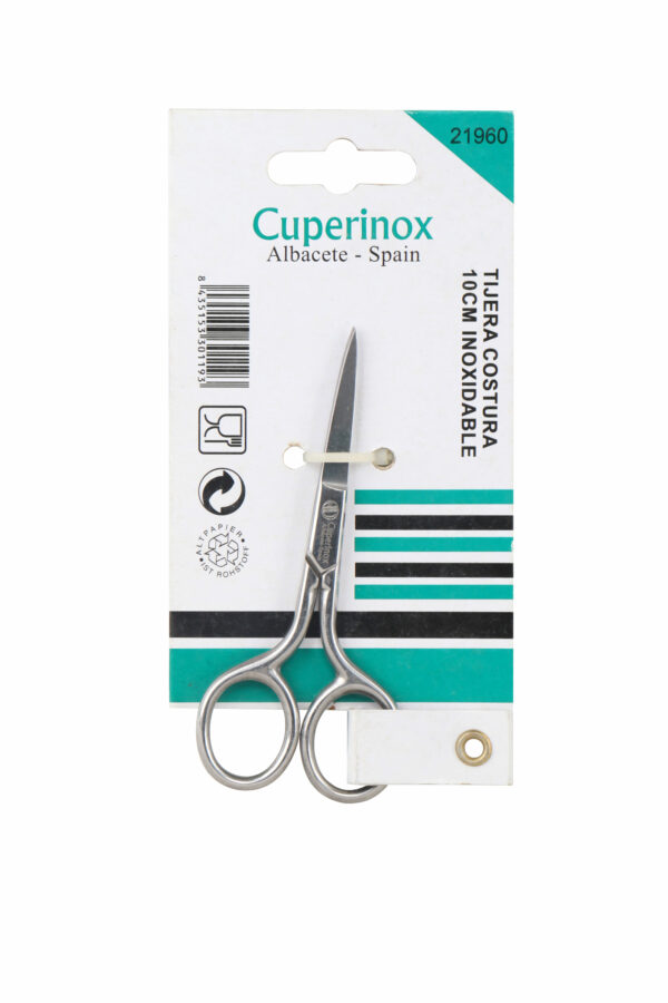 CUPERINOX Couture Series - Tijera Costura Profesional 10 cm | Acero Inoxidable de Alta Precisión | Corte Fino para Detalles y Acabados | Uso Doméstico y Profesional