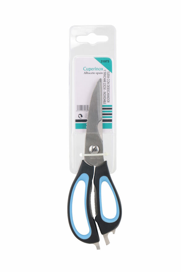 Cuperinox Kitchen Pro Tijeras de Cocina Multiusos 5 en 1 Tijeras de Trinchar Carne y Pescado Acero Inoxidable Cascanueces Abrebotellas Mango Ergonómico Apto Lavavajillas
