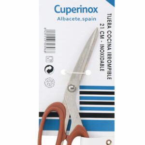 Cuperinox Kitchen Pro Tijeras Cocina Profesional 21 cm para Trinchar Carne Pollo y Pescado Acero Inoxidable con Mango Negro Ergonómico Apto Lavavajillas