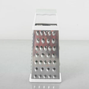 Cuperinox – Rallador Piramidal 21 cm de Acero Inoxidable | 4 Caras Multiusos | Mango Ergonómico y Base Estable | Kitchen Prep Line
