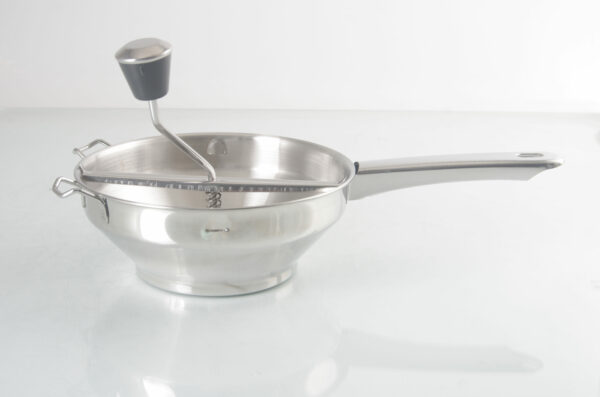CUPERINOX Pasapuré Inoxidable 19 cm con 3 Discos Intercambiables | Mango Metálico | Para Purés, Cremas y Salsas | Kitchen Prep Line