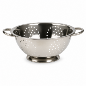 Cuperinox – Escurridor de Verduras Hondo 24 cm | Acero Inoxidable de Alta Resistencia | Diseño Estable con Base Elevada | Kitchen Prep Line