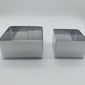 CUPERINOX Emplatador Cuadrado Inoxidable 6x4 cm | Molde de Emplatar Profesional | Aro de Presentación para Cocina Creativa y Repostería | Acero Inoxidable | Kitchen Prep Line