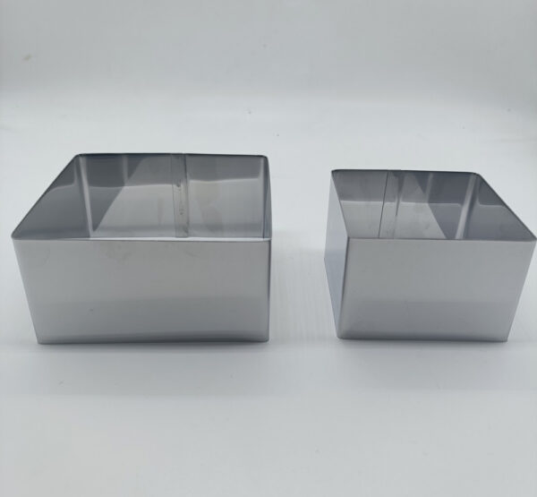 CUPERINOX Emplatador Cuadrado Inoxidable 8x4 cm | Molde de Emplatar Profesional | Aro de Presentación para Cocina Creativa y Repostería | Acero Inoxidable | Kitchen Prep Line