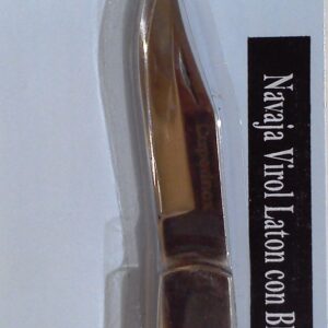 Cuperinox Outdoor Series – Navaja de Acero Inoxidable con Mango Decorado y Virola de Latón | Sistema de Bloqueo | Ideal para Caza, Camping y Outdoor