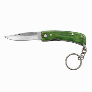 Cuperinox Outdoor Series – Mini Navaja de Acero Inoxidable con Mango Verde y Llavero | Compacta, Práctica y Siempre a Mano
