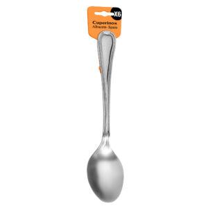 Cuperinox Carmen Collection – Set de 6 Cucharas de Postre de Acero Inoxidable – Diseño Elegante y Resistente para Hogar y Hostelería