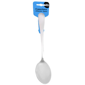 Cuperinox Blue Royal Collection – Set de 6 Cucharas de Mesa de Acero Inoxidable – Diseño Elegante y Resistente – 190 mm – Apta para Lavavajillas