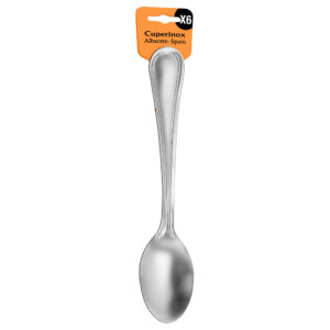 Cuperinox Carmen Collection – Set de 6 Cucharas Moka de Acero Inoxidable – Elegancia y Resistencia para Café y Postres