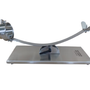 Maestros del Corte by CUPERINOX - Soporte Jamonero Profesional de Acero Inoxidable | Sistema Basculante y Cabezal Giratorio | Estabilidad, Corte Ergonómico y Fácil Limpieza | Apto para Jamones y Paletillas