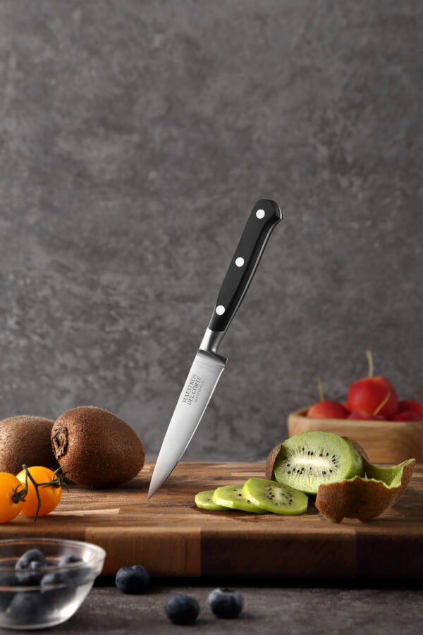 Maestros del Corte by CUPERINOX - Cuchillo Pelador Profesional 9 cm | Hoja de Acero Inoxidable de Alta Precisión | Mango Ergonómico Antideslizante | Cuchillo de Cocina para Frutas y Verduras