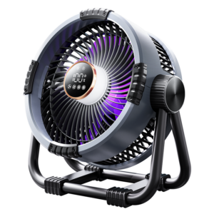 Ventilador portátil 20000 mAh con powerbank, carga móvil hasta 5 veces, luz LED, mando y temporizador